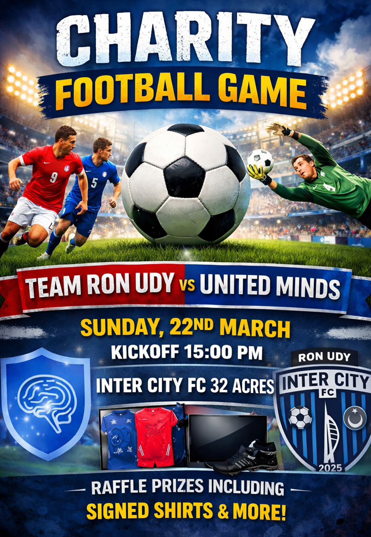 Charity Football Match Poster